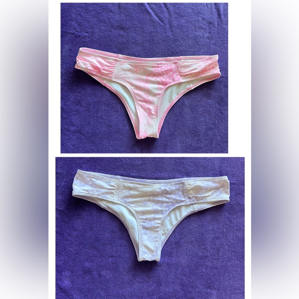 2! A&F pink & lavender swim bottoms S